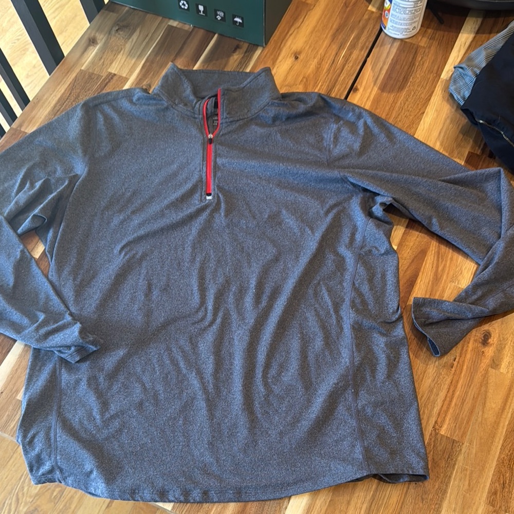 Gray Quarter-Zip Pullover